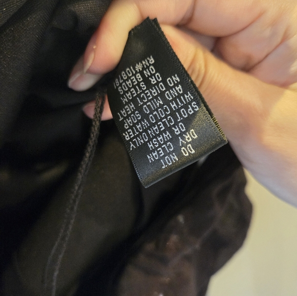 Aidan Mattox Brown One Shoulder Sequin Mesh Overlay Gathered Dress Size 4 - Picture 10 of 12